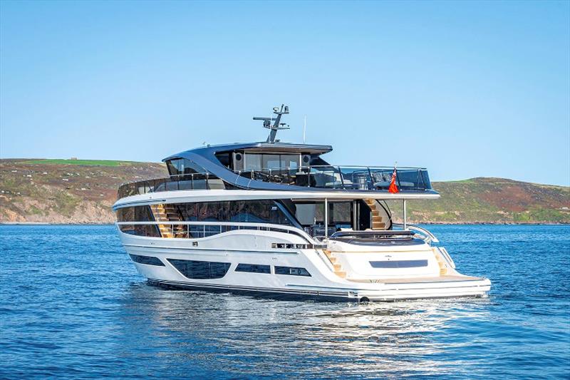 X95 exterior white hull - photo © Princess Yachts