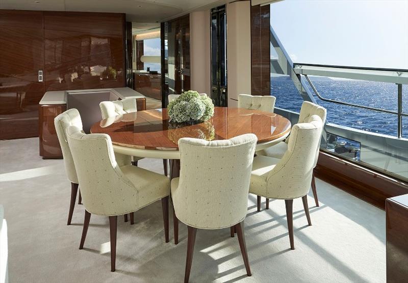 X95 slot 2 interior dining area - 8 seats - photo © Princess Yachts