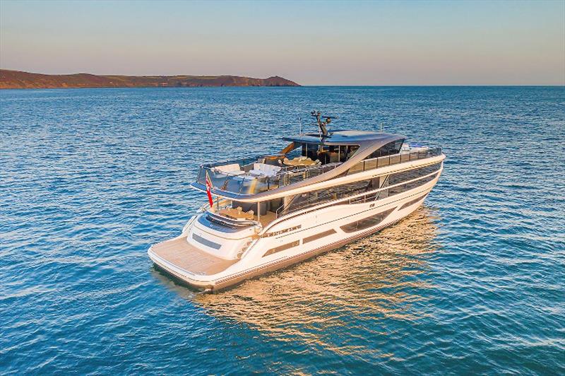 X95 exterior white hull - photo © Princess Yachts