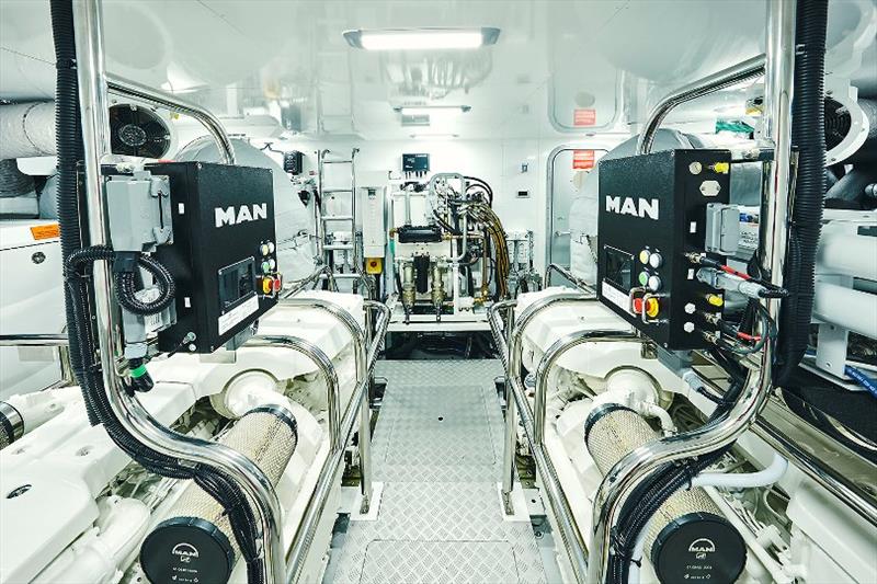 X95 slot 2 interior engine room - photo © Princess Yachts