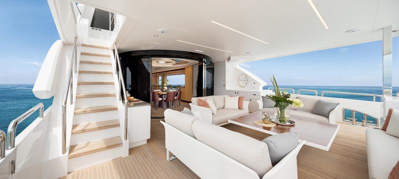 Horizon FD102, To-Kalon - Aft Deck - photo © Horizon Yachts