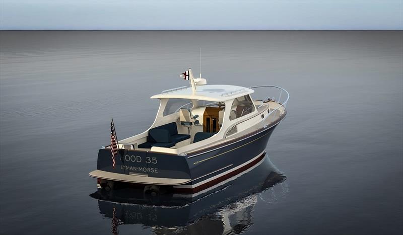 Hood 35 LM Hull #1 - photo © Lyman-Morse Boatbuilding