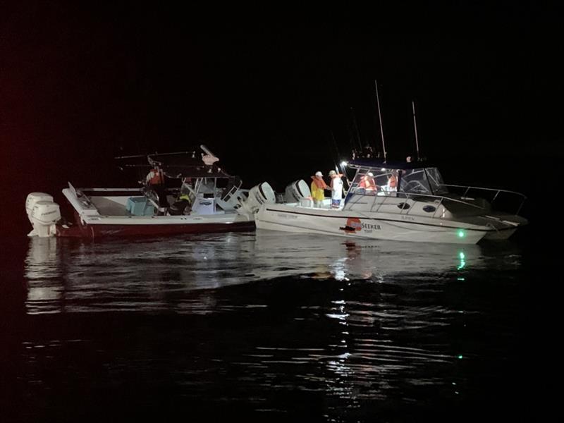 A 29-foot vessel collided with a 30-foot vessel, Jan.20, 2021, 13 miles east of Fort Pierce, Florida photo copyright U.S. Coast Guard taken at  and featuring the Power boat class