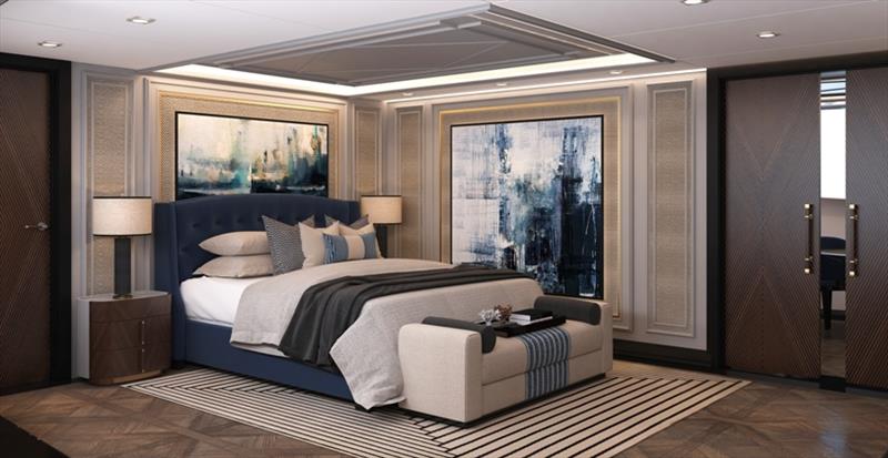 Master stateroom - B145 explorer yacht - photo © Bering Yachts