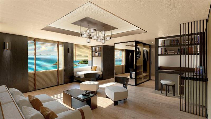 MYT SeaXplorer 77 - Upper owner suite - photo © Damen Yachting