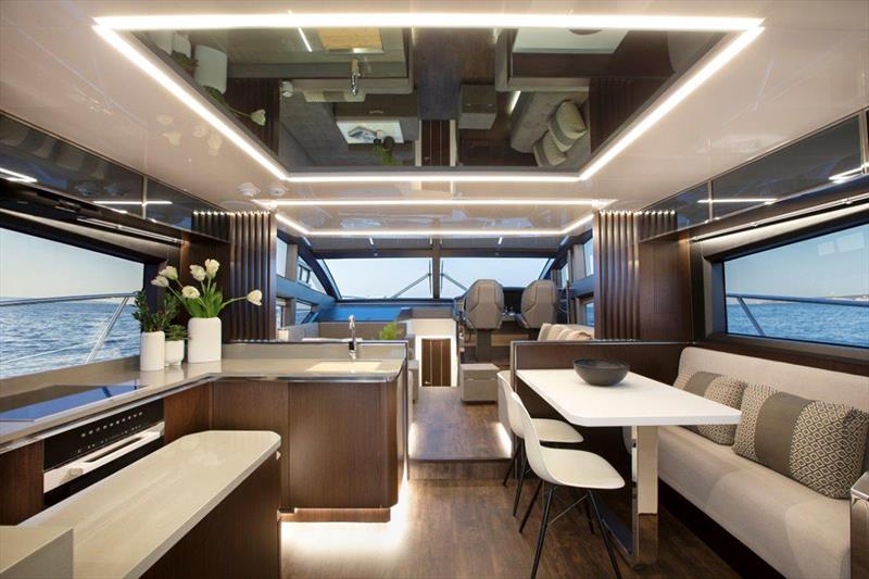Pearl 62 saloon photo copyright Pearl Yachts taken at  and featuring the Power boat class