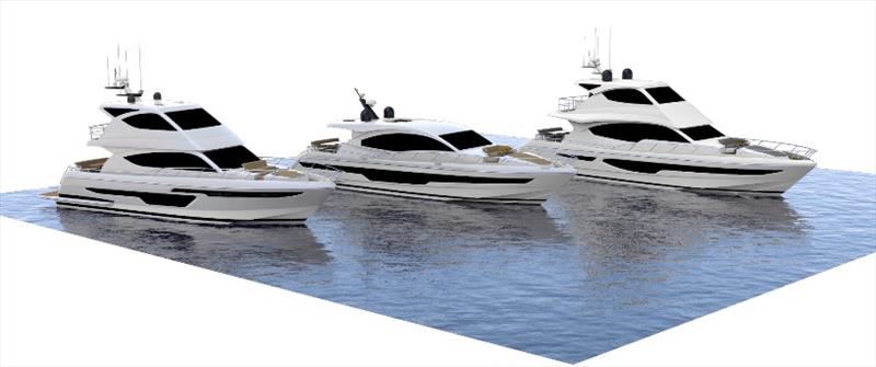 The new Whitehaven 6000 Flybridge, 7000 Flybridge, 6000 Sport Yacht - photo © Whitehaven Motor Yachts