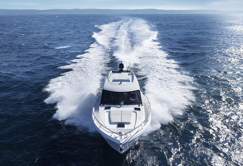 Marine style flat top offers significant utility - Maritimo S55 - photo © Maritimo