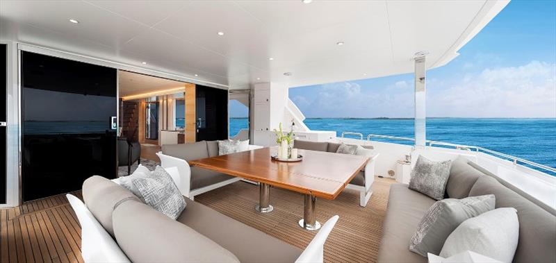 Horizon FD90 Skyline - Main Deck Aft - photo © Horizon Yachts
