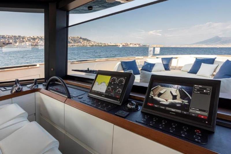 Evo V8 Helm station Main Deck - photo © Evo Yachts