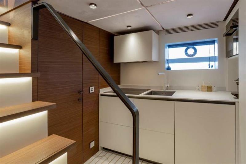 Evo V8 galley - photo © Evo Yachts