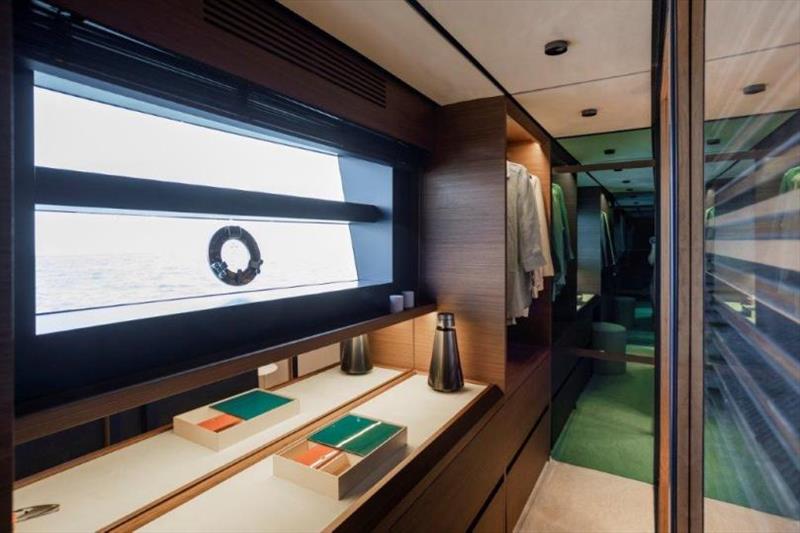 Evo V8 Master walk-in dressing - photo © Evo Yachts