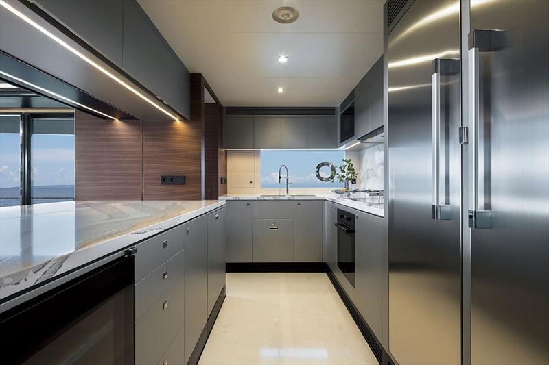 Horizon FD90 Galley photo copyright Horizon Yachts taken at  and featuring the Power boat class