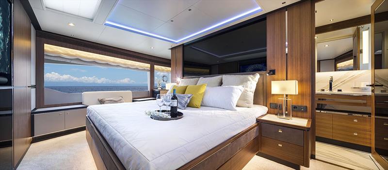 Horizon FD90 Master Stateroom photo copyright Horizon Yachts taken at  and featuring the Power boat class