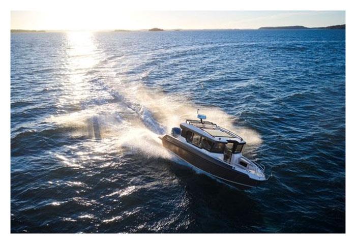 As with open boat models in the Magnum range, the driving properties of the Magnum Cabin are confidence inspiring and sporty. The maximum speed with the larger outboard option is approximately 45 knots photo copyright Buster Boats taken at  and featuring the Power boat class