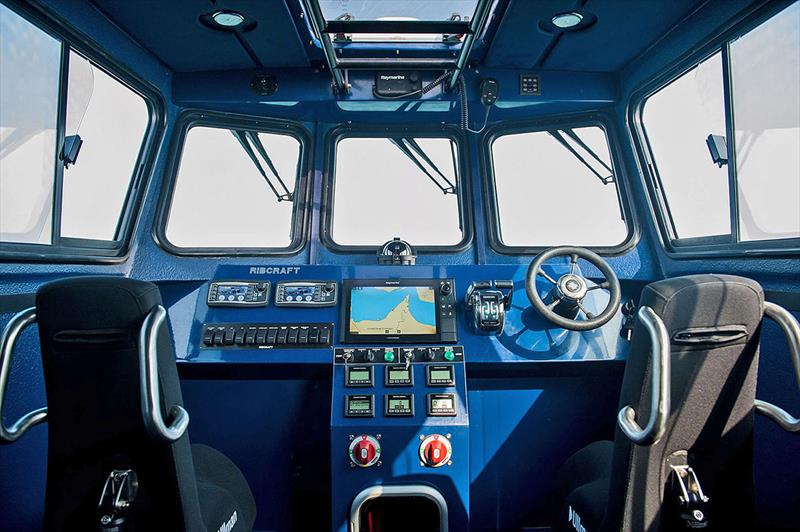 Wheelhouse of Ribcraft 9.0 hybrid electric patrol boat - photo © Mounette Azim Got Design Me