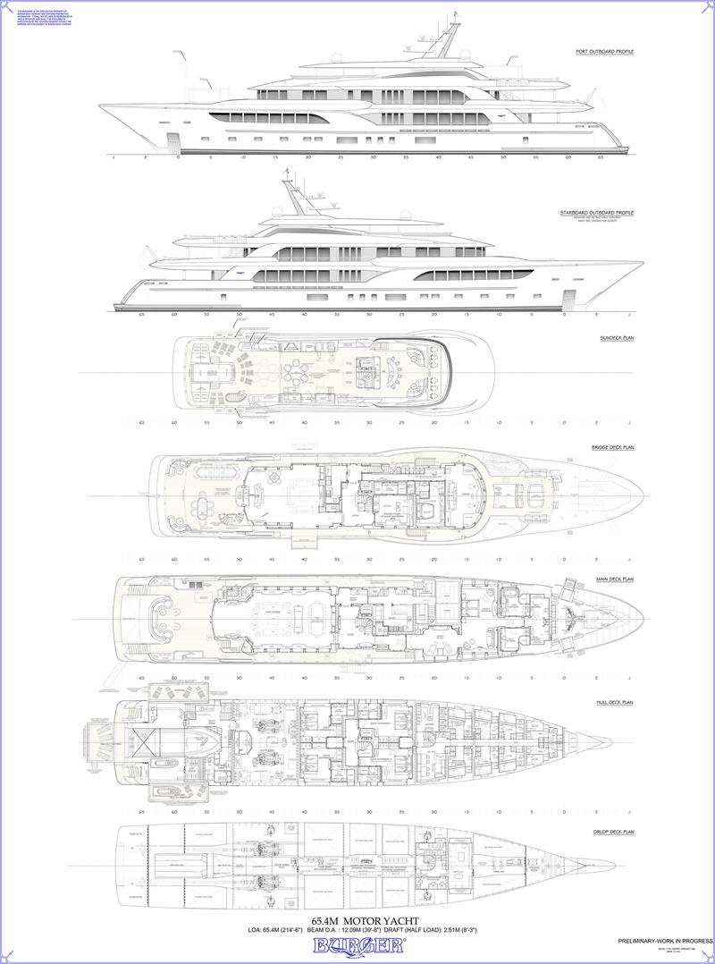 Burger 214' Tri-Deck Motor Yacht - photo © Burger Boat Company