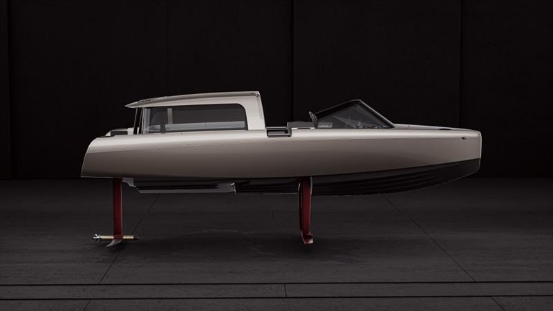 The hydrofoils are fully retractable for easy storage and mooring. - photo © Candela