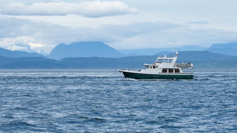 Impulse fighting the current near Cape Mudge - 2022 Slowboat Flotilla to Alaska, Day 2 - photo © Laura Domela