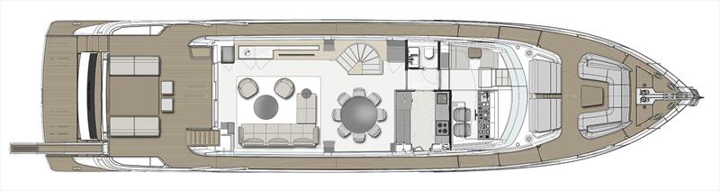 Ferretti Yachts 860 main deck photo copyright Ferretti Yachts taken at  and featuring the Power boat class