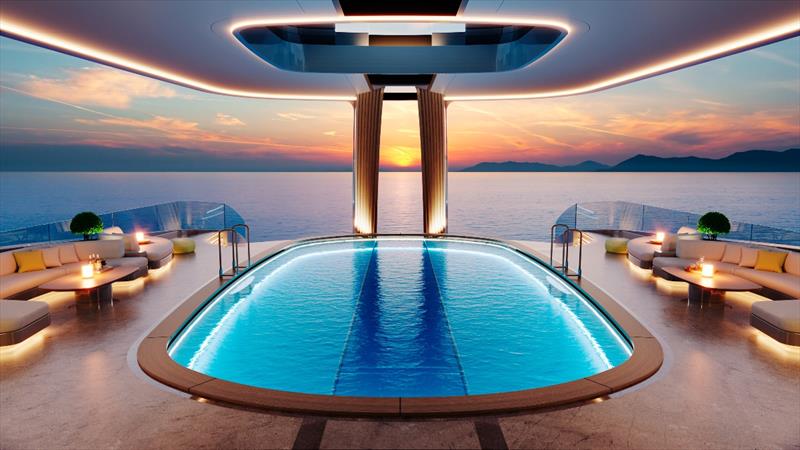 Slice - pool night - photo © Feadship