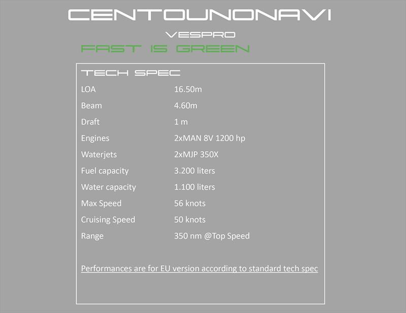 Vespro - short specifications - photo © Centouno Navi