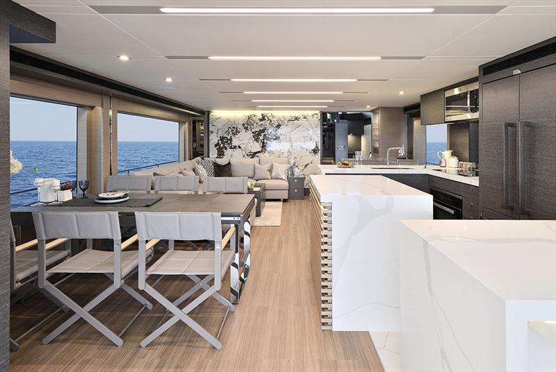Horizon FD75 Open salon - photo © Horizon Yachts