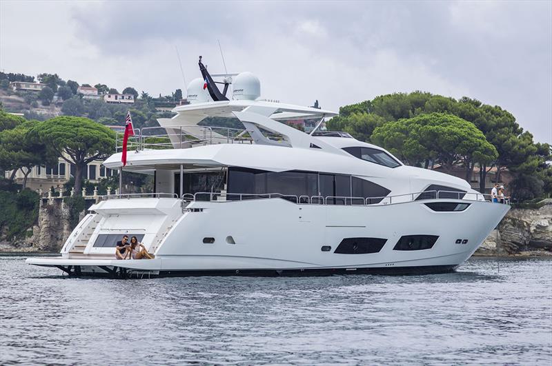 Sunseeker 95 Yacht photo copyright Mike Jones taken at  and featuring the Power boat class