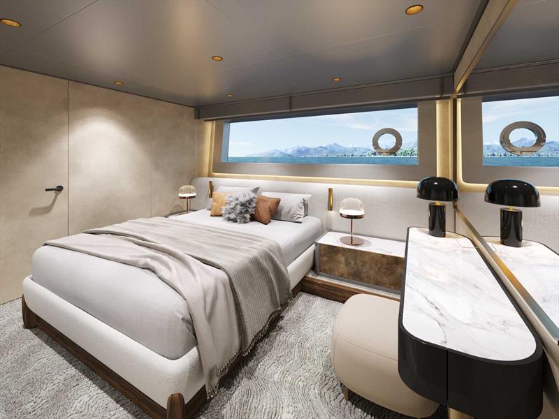 Arcadia A96 - VIP - photo © Arcadia Yachts