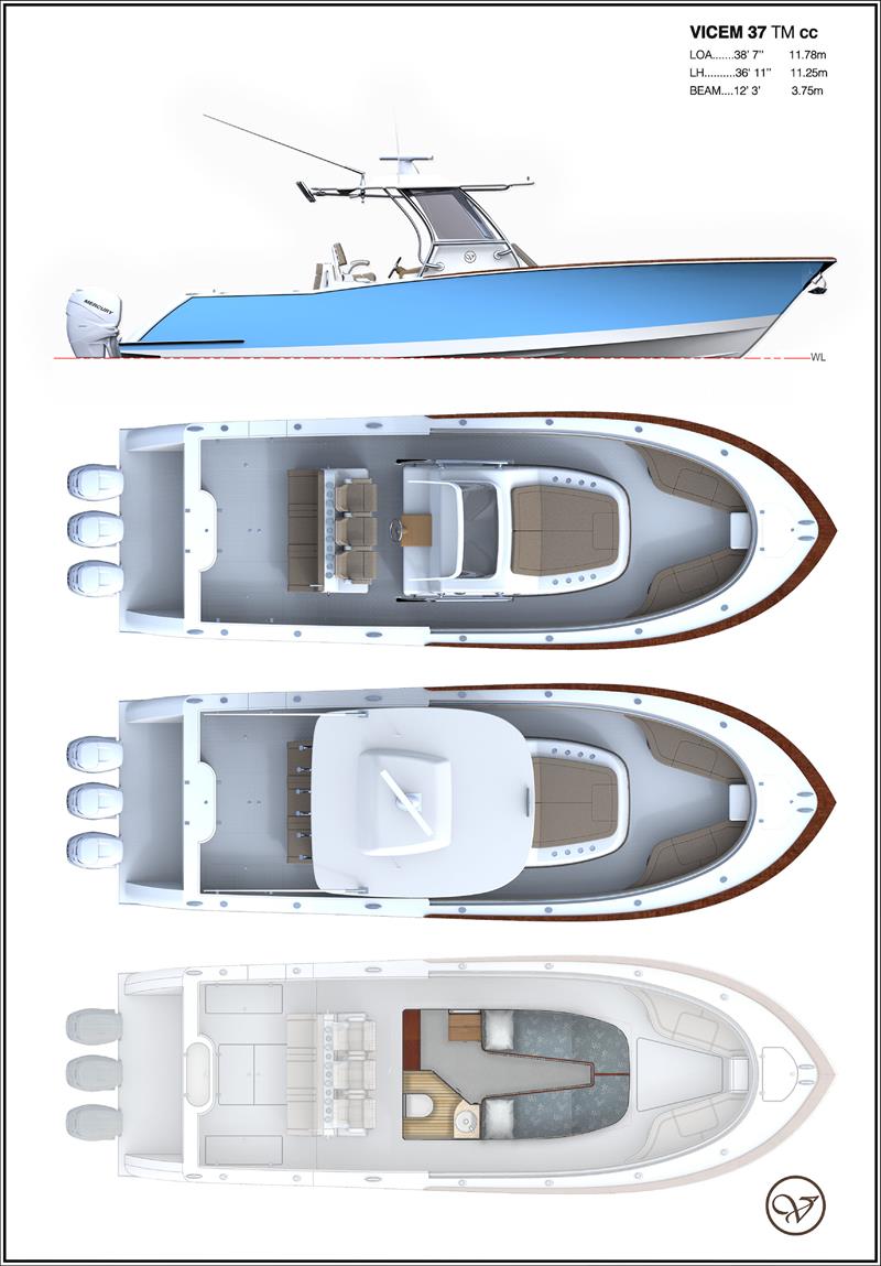 Vicem TM37 layout - photo © Vicem Yachts