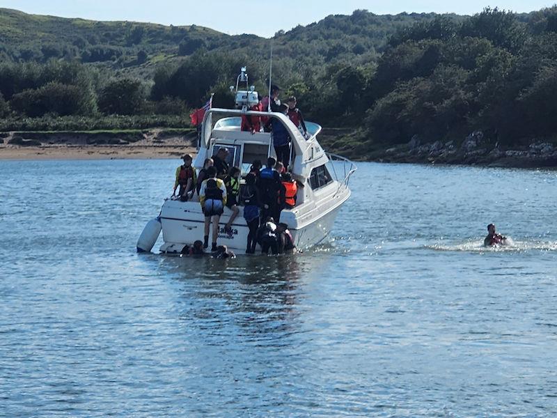 Solway Yacht Club Cadets Adventure Day - Swimming off “Marika” in Horse Isles Bay - photo © Finlay Train