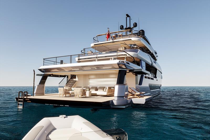 B120 - Beach club - photo © Bering Yachts