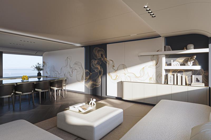 Bering B120 - Lounge dining - photo © Bering Yachts