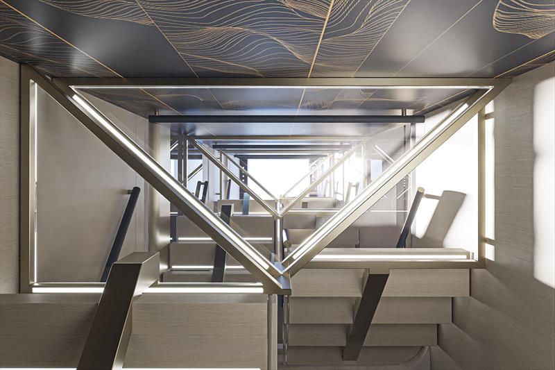 Bering B120 - Stairs - photo © Bering Yachts