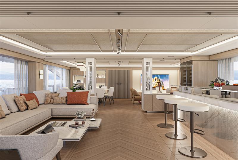 Explorer superyacht 47MXP - Main saloon - photo © Numarine