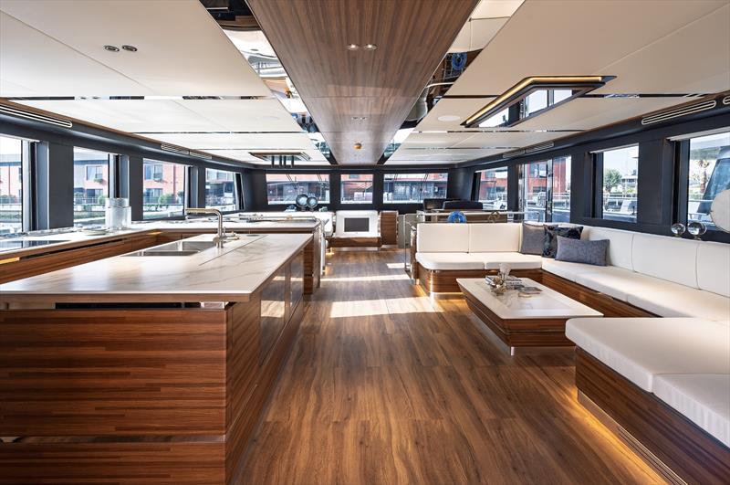 E-Cat 80 catamaran - Saloon - photo © Kerem Sanliman