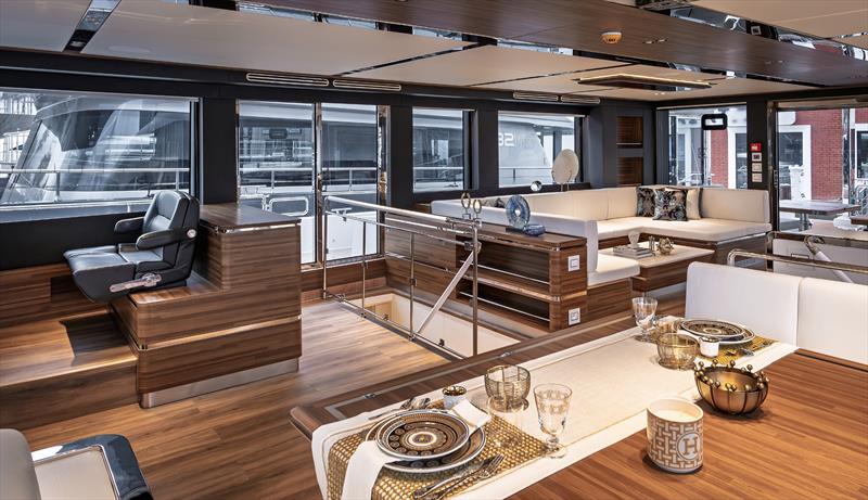 E-Cat 80 catamaran - Saloon - photo © Kerem Sanliman