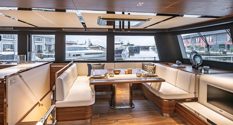 E-Cat 80 catamaran - Saloon - photo © Kerem Sanliman