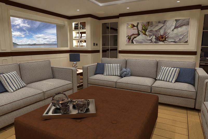Magnolia 41m - Main saloon - photo © Denison Yachting