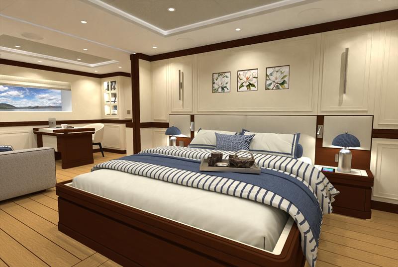 Magnolia 41m - Master cabin - photo © Denison Yachting
