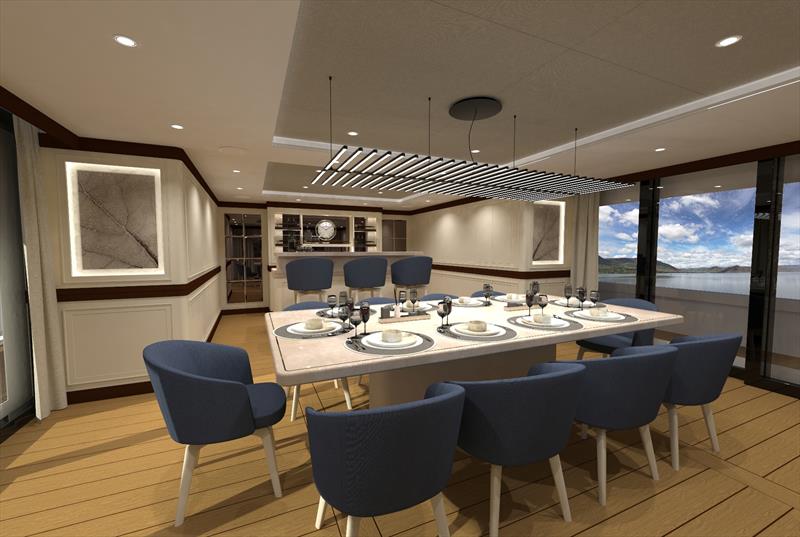 Magnolia 41m - Main saloon - photo © Denison Yachting