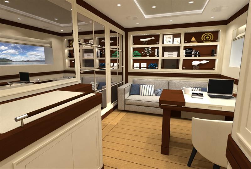 Magnolia 41m - Master cabin office - photo © Denison Yachting