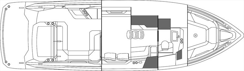 Formula 360 Crossover Bowrider - Cabin plan outline photo copyright Formula Boats taken at  and featuring the Power boat class