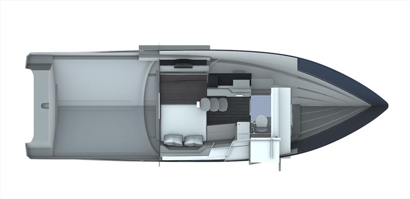 Formula 360 Crossover Bowrider - Cabin floor plan photo copyright Formula Boats taken at  and featuring the Power boat class
