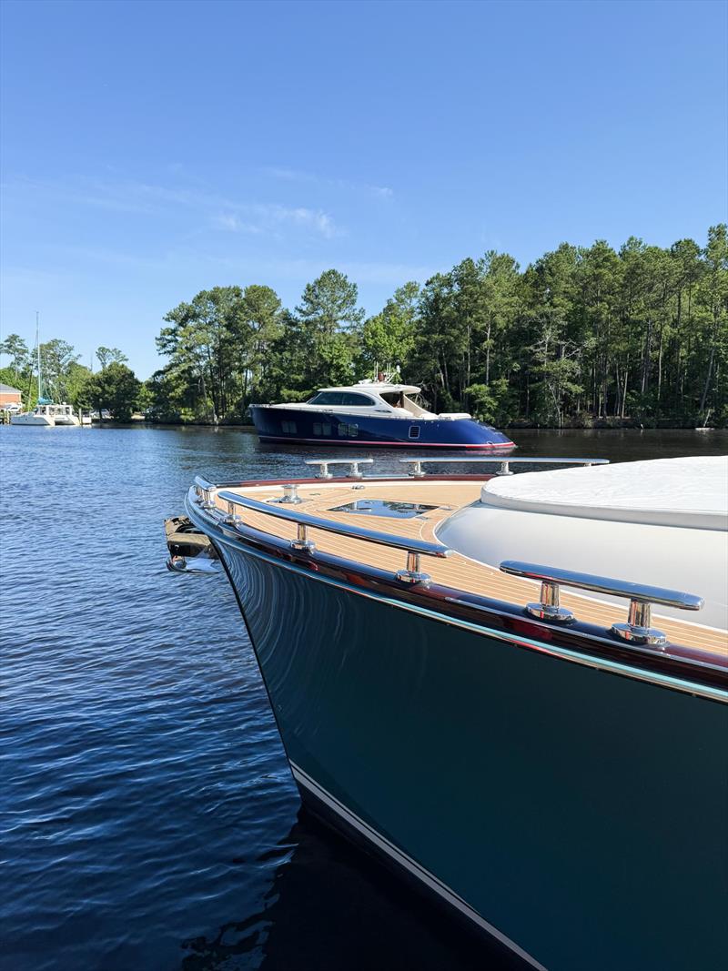 A spontaneous encounter with Cynthia, a Zeelander 7 photo copyright Zeelander Yachts  taken at  and featuring the Power boat class