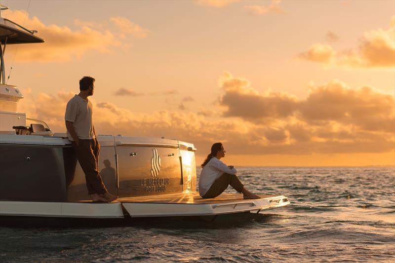 Relaxing after a long day as the sun sets photo copyright Riviera Australia taken at  and featuring the Power boat class