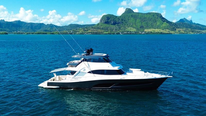 The magical sub-tropical island of Mauritius; rugged mountains and colourful coral reefs photo copyright Riviera Australia taken at  and featuring the Power boat class