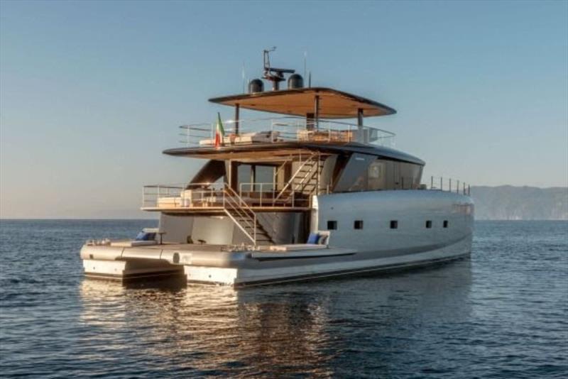 The first multihull by Bluegame, the BGM75 - photo © Sanlorenzo Yachts