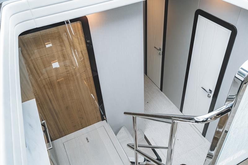 Lexus LY680 - stairs photo copyright Horizon Yachts taken at  and featuring the Power boat class