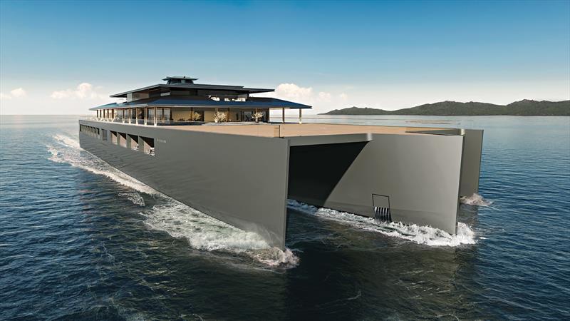 FUSION - 118m trimaran superyacht concept - photo © Sinot Yacht Architecture & Design